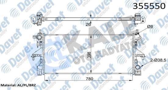 NIS-606170 Su Radyatoru 26mm  (Peugeot Boxer 2.0 15-  Citroen Jumper 2.0bluehdi 15- Mt)